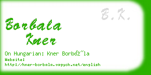 borbala kner business card